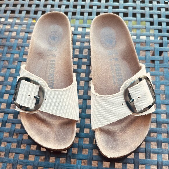Women’s Birkenstock Madrid Big Buckle Canvas Slide Sandals - EUR 37 / US 6.5 - 7 - Picture 2 of 6